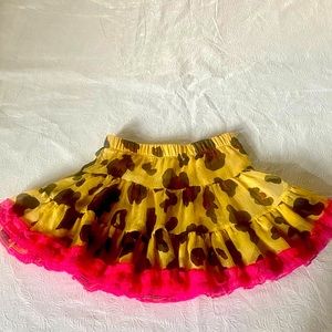 Ruffle Skirt Cheetah Print Skirt Target EUC Toddler Girls Harajuku